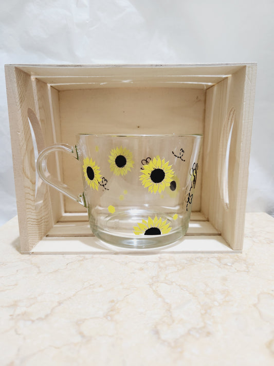 Sunflower and Bees - Mug