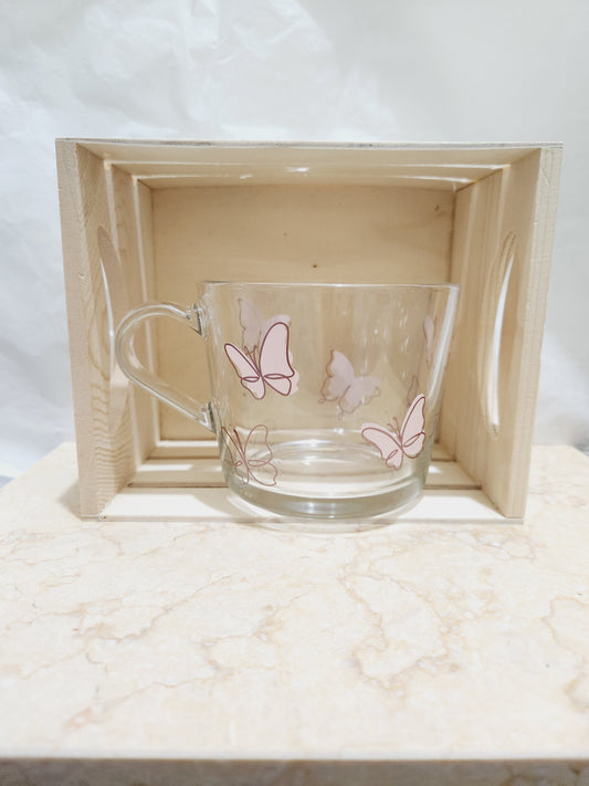Pink and Gold Butterflies - Mug