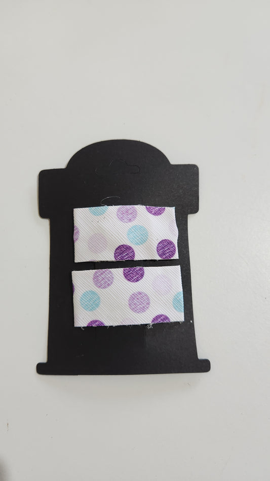 Spots with Purple & Mint Snap Hair Clip