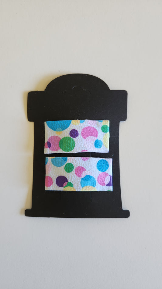Rainbow Spots Snap Hair Clip