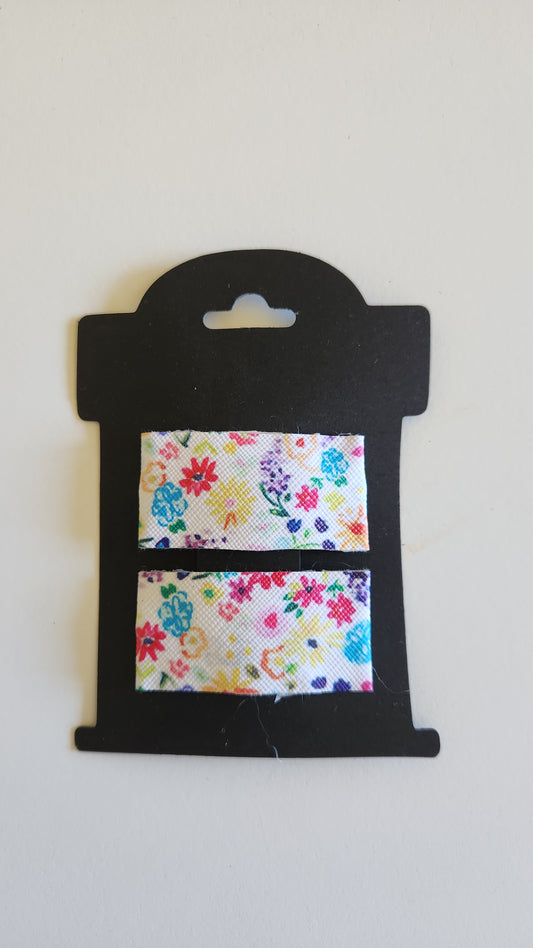 Floral Multicoloured Flowers Snap Hair Clip