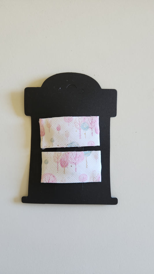 Floral Swirl Trees Snap Hair Clip