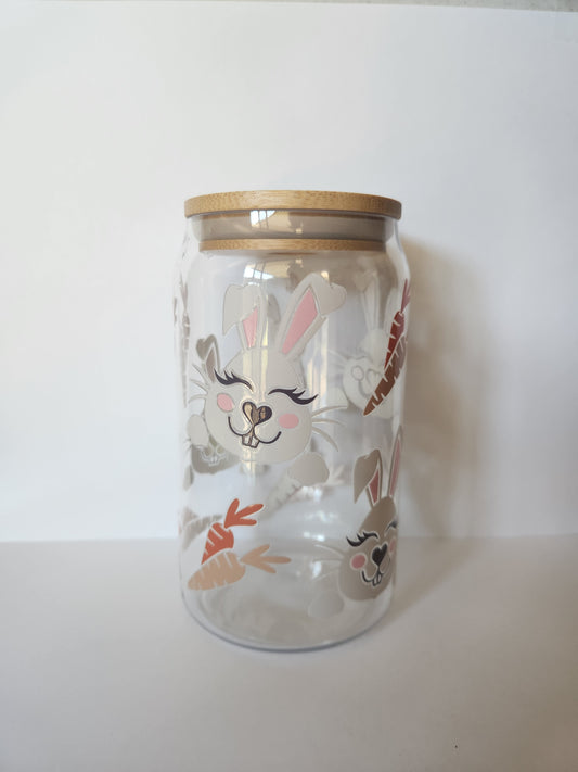 Carrot and Easter Bunny Easter Acrylic Tumbler