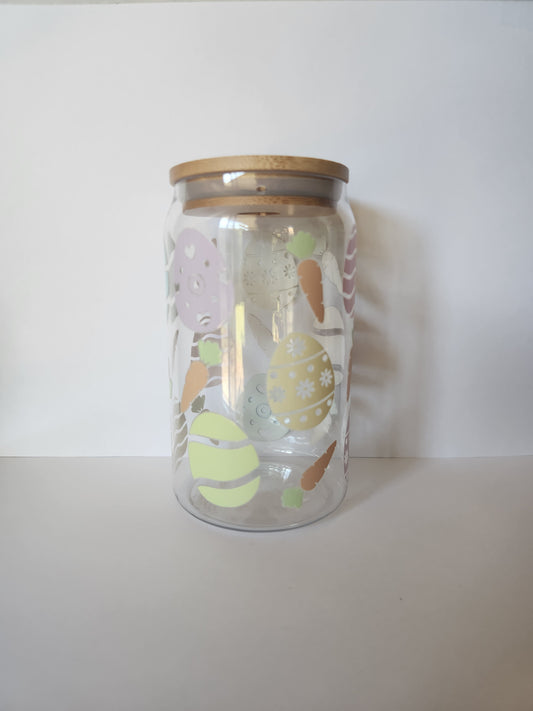 Pastel Easter Egg and Carrot Easter Acrylic Tumbler